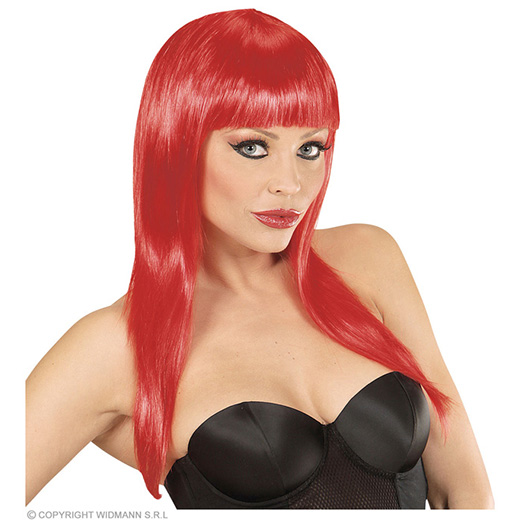 pruik, vogue rood
