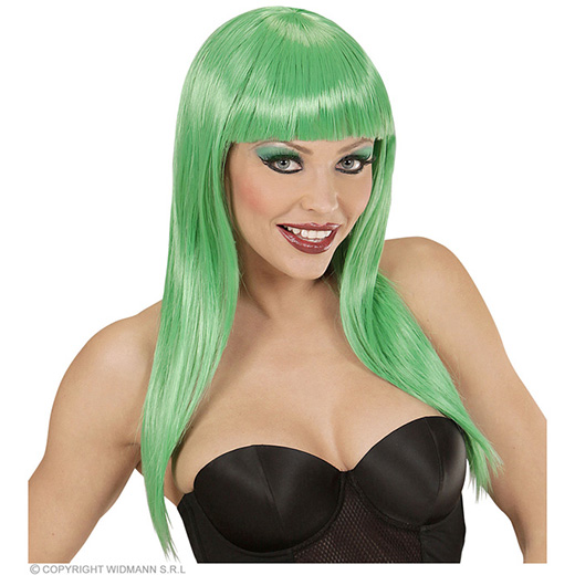 pruik, vogue groen