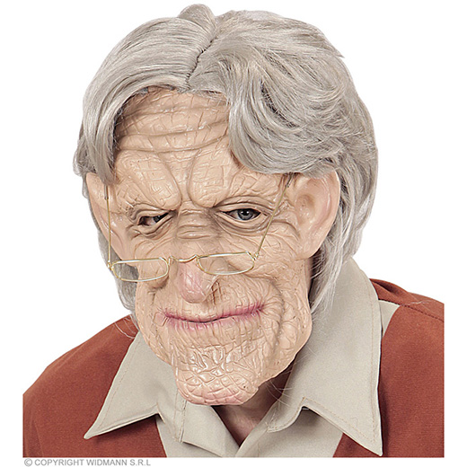 masker oude man met haar