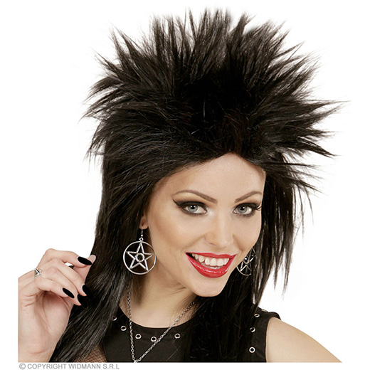 satanische oorringen met zwarte steen