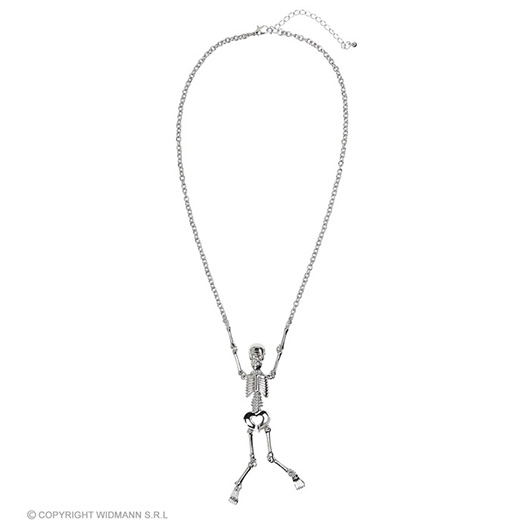 zilveren ketting met skelet