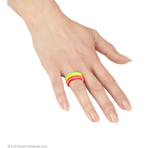 set van 4 neon ringen