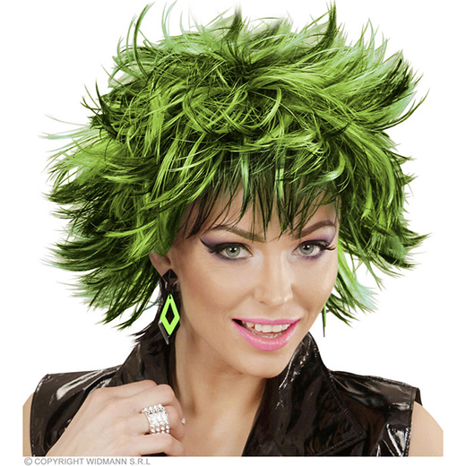 oorbellen ruit neon, zwart/groen