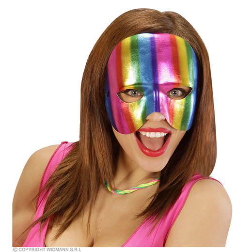 oogmasker regenboog kinloos metalic