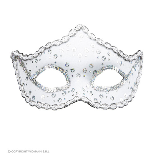 oogmasker rialto wit met pailletten