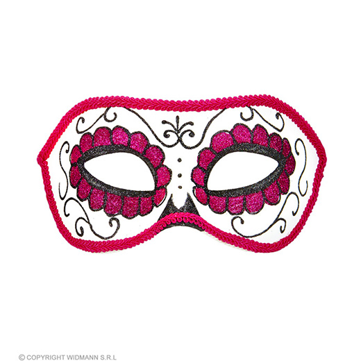 oogmasker dia de los muertos zwart & rose