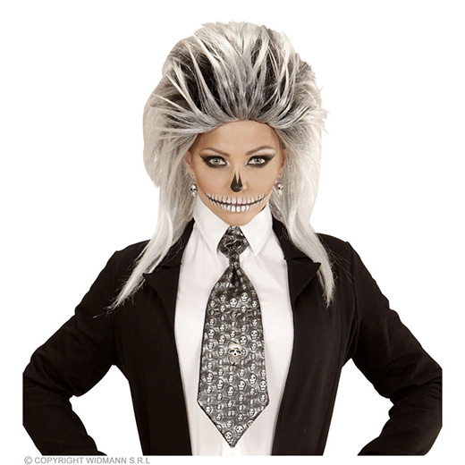 stropdas schedel, metalic