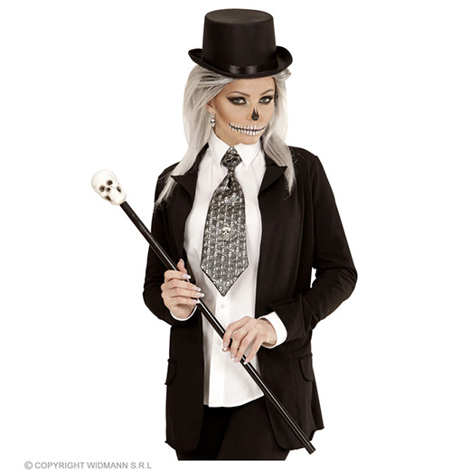 stropdas schedel, metalic