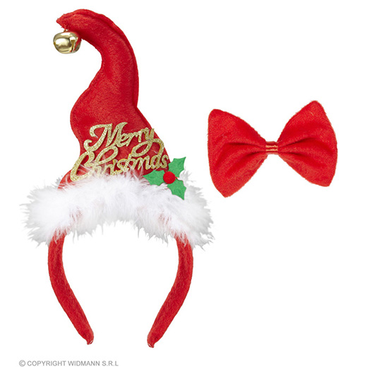 mini santa mutsje with belletjes en strikje