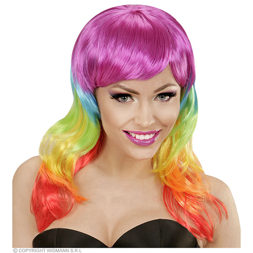 pruik, fashion regenboog