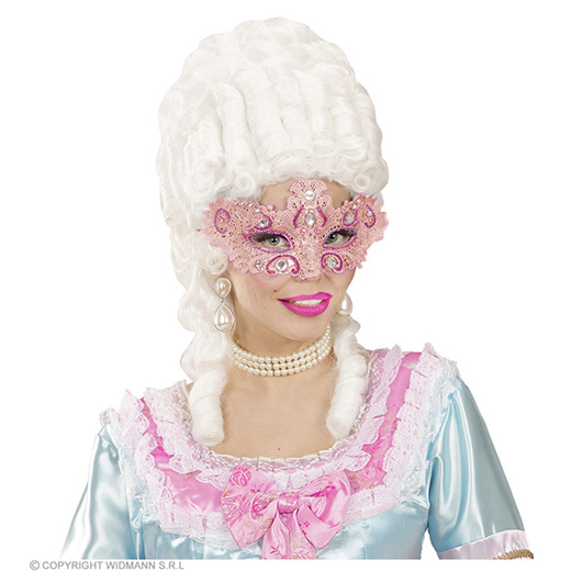 oogmasker, adelijk rose met glitters en stenen