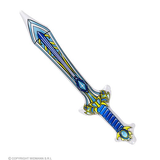 opblaasbaar magisch zwaard, blauw, 70cm