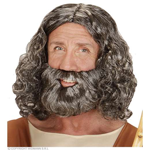 pruik, bijbels figuur met baard