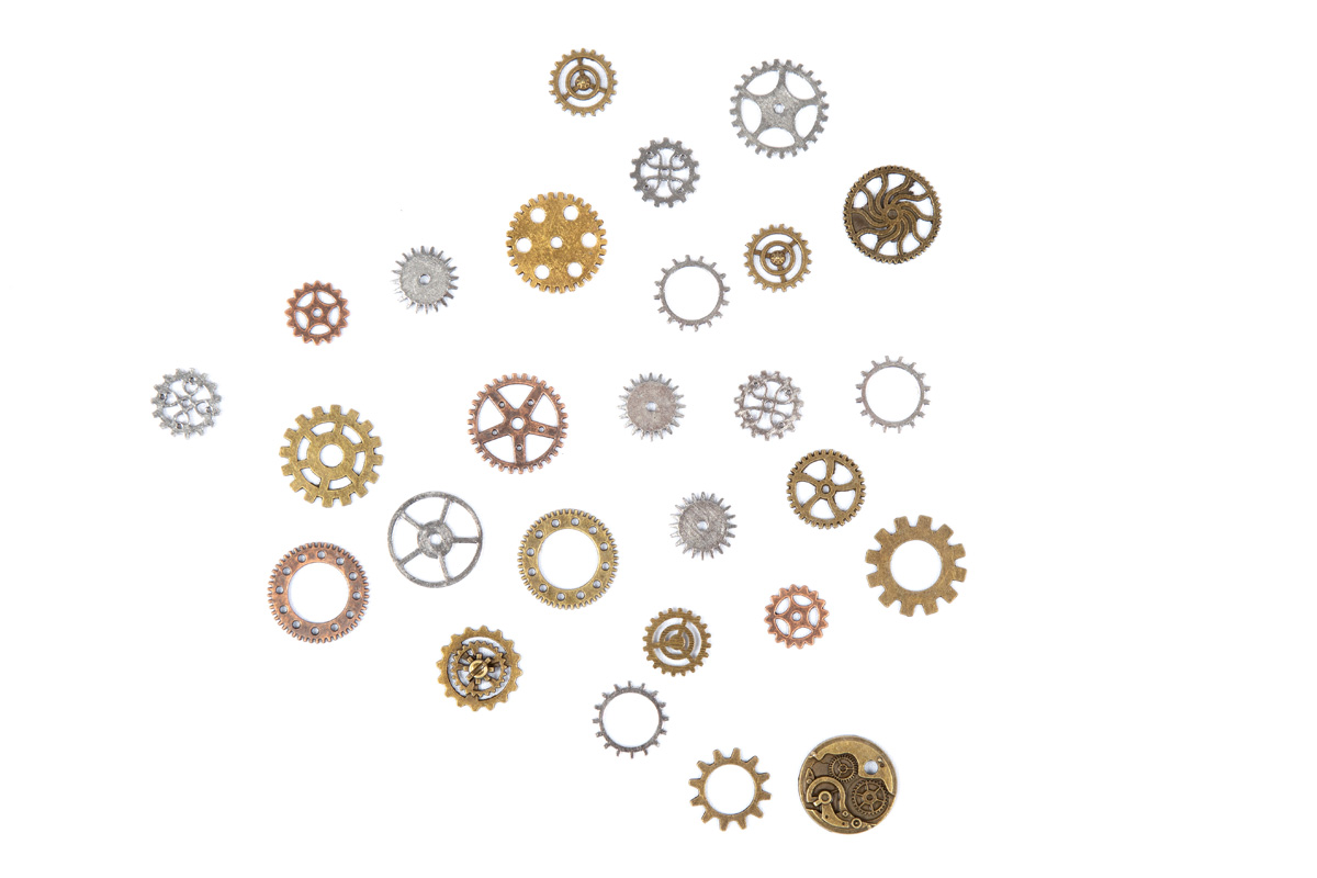 Set tandwielen Steampunk 24 stuks