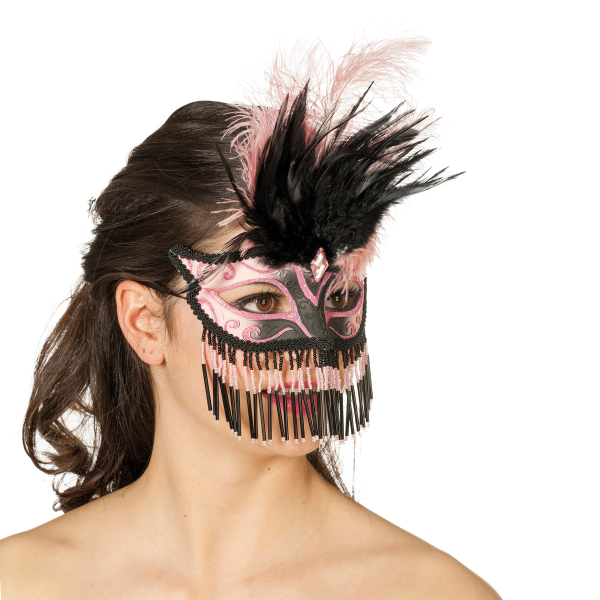 Venetiaans masker met kralen