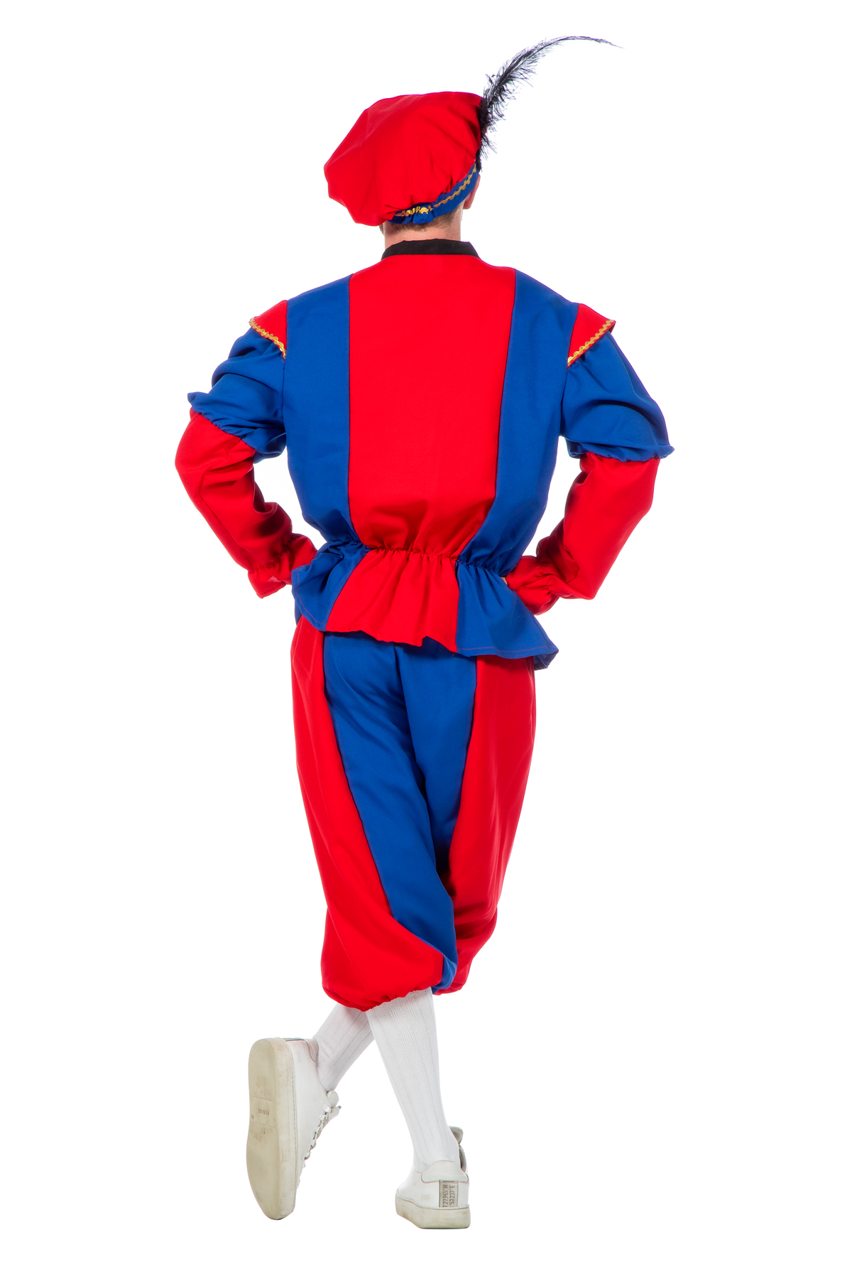 Piet bi-stretch zwart/rood