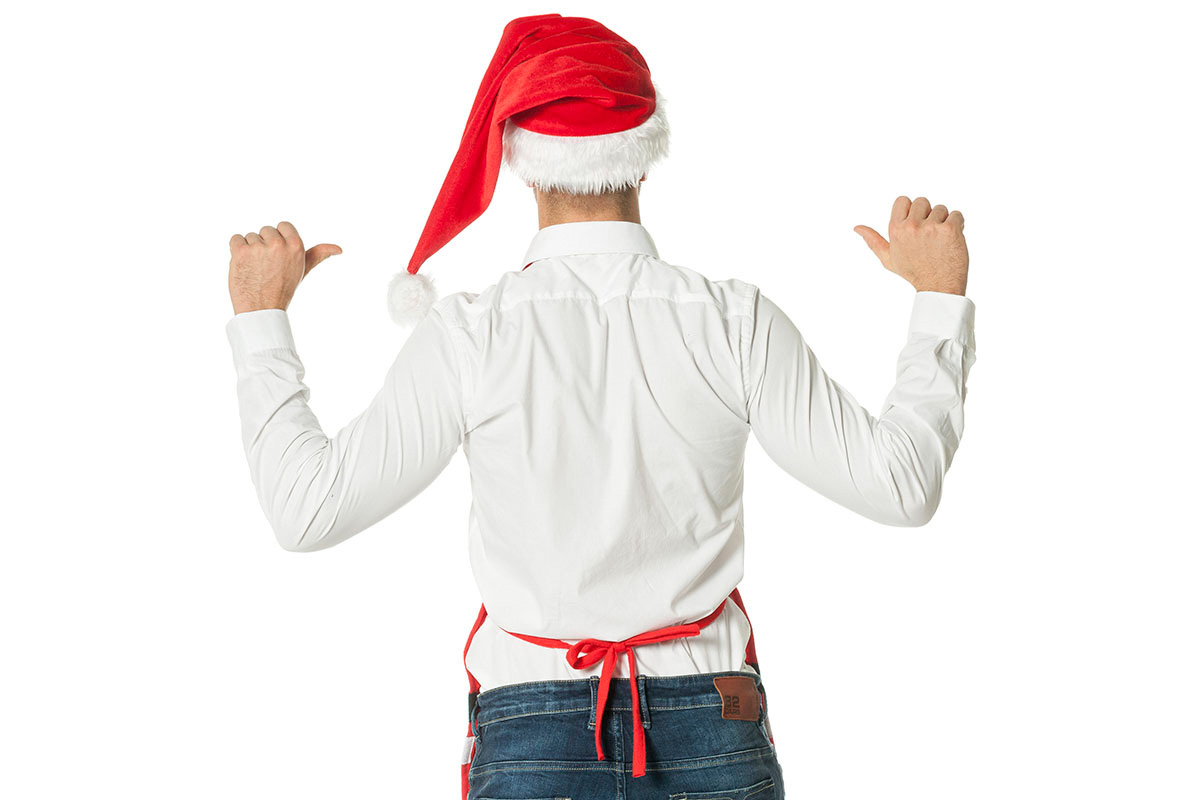 Schort kerstman volwassenen (V)