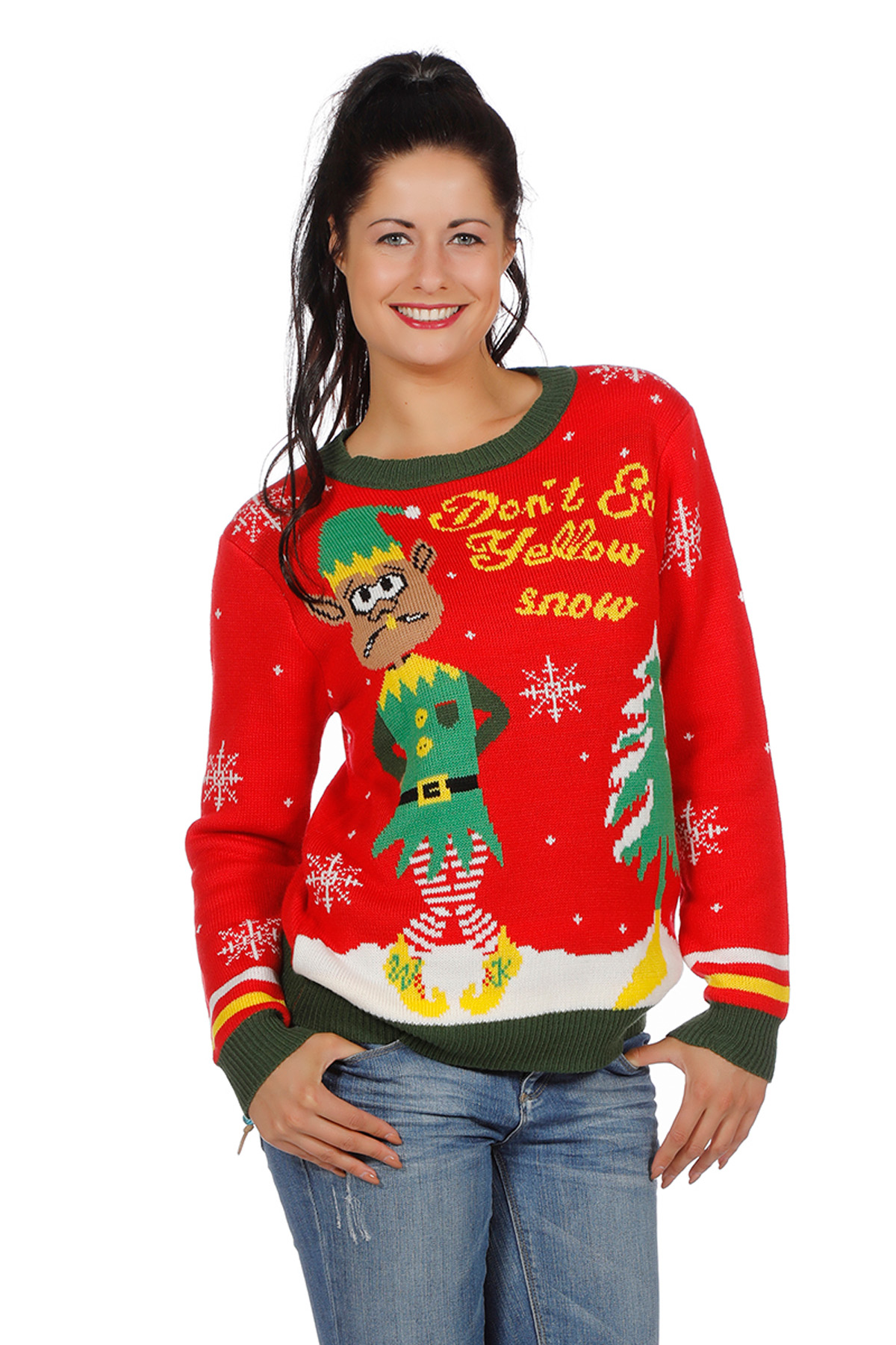 Kersttrui rood kerstelf (netto)