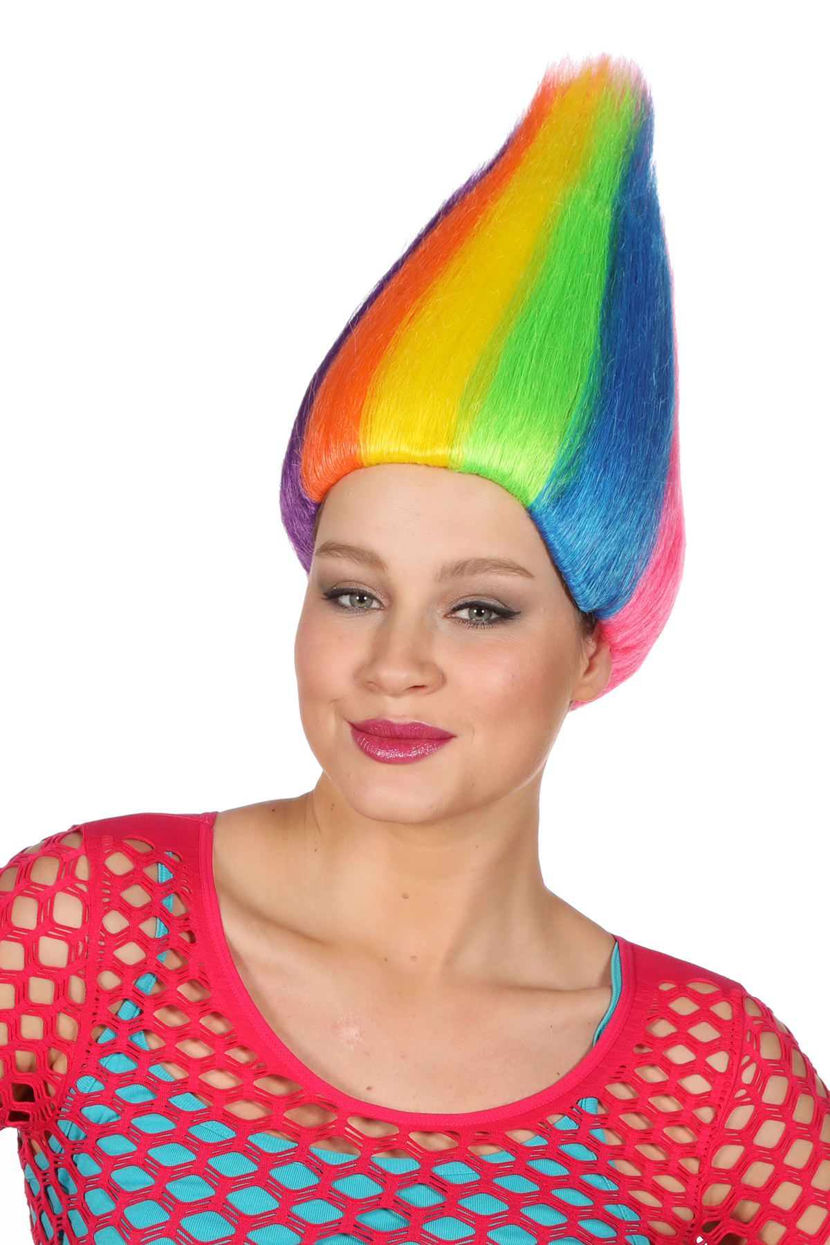 Pruik punt regenboog