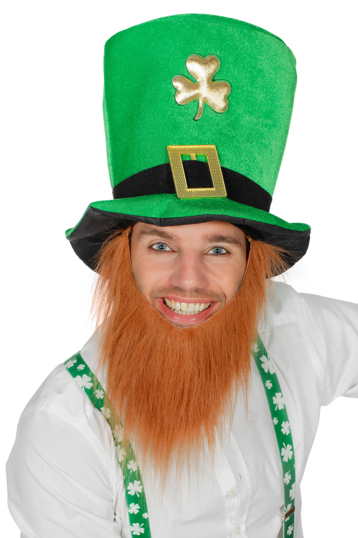 Hoed St. Patrick met baard bruin