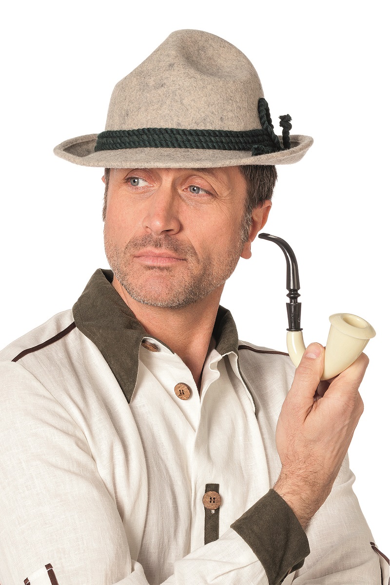 Wolvilt tirolerhoed grijs