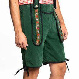 Lederhose Johann kort groen