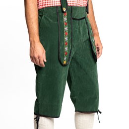 Lederhose Johann lang groen