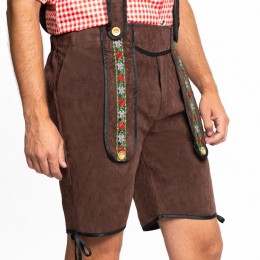 Lederhose Johann kort bruin