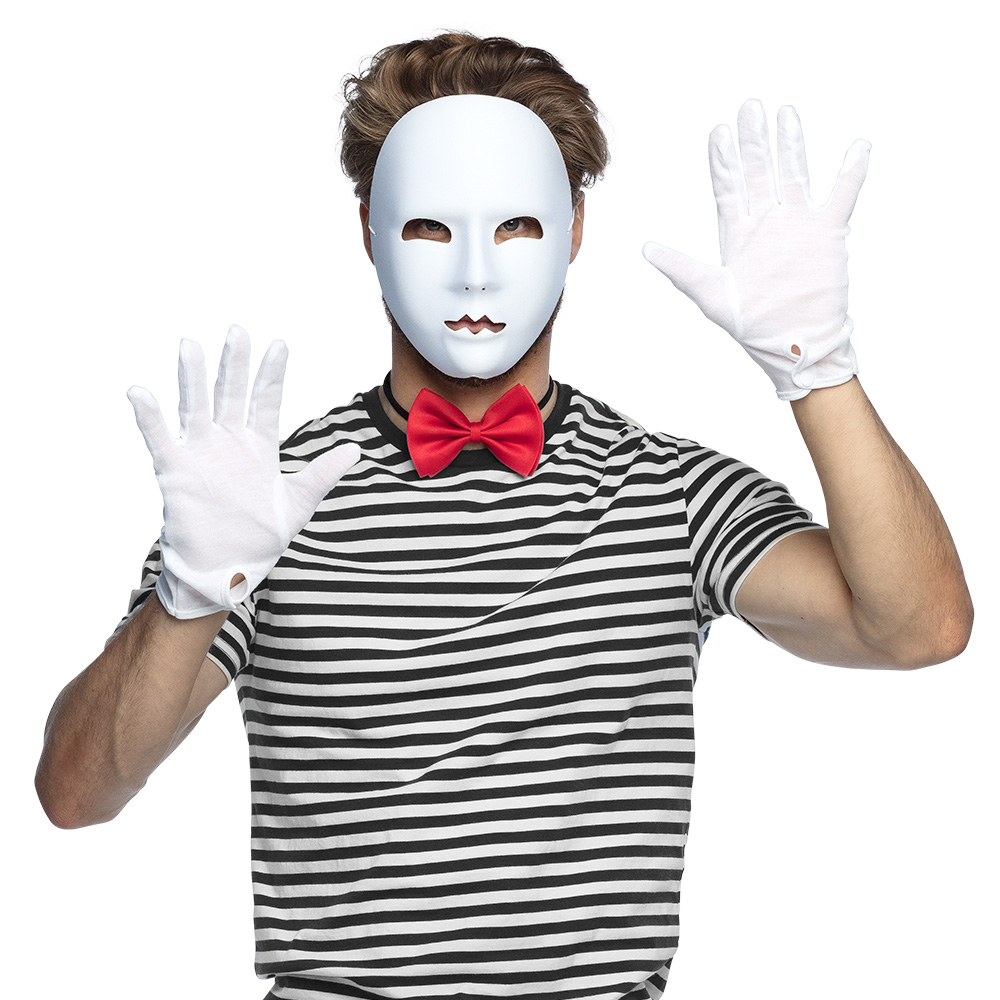 Gezichtsmasker Mime wit