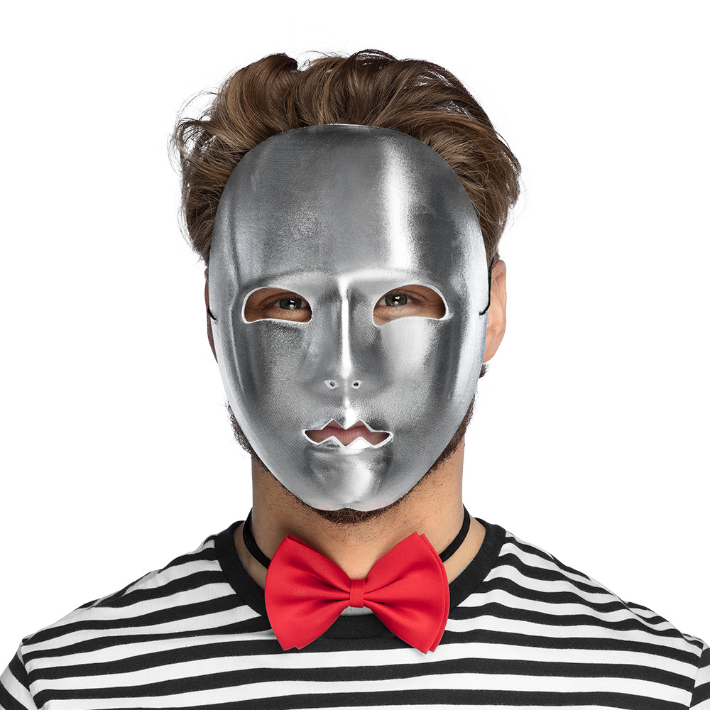 Gezichtsmasker Mime zilver