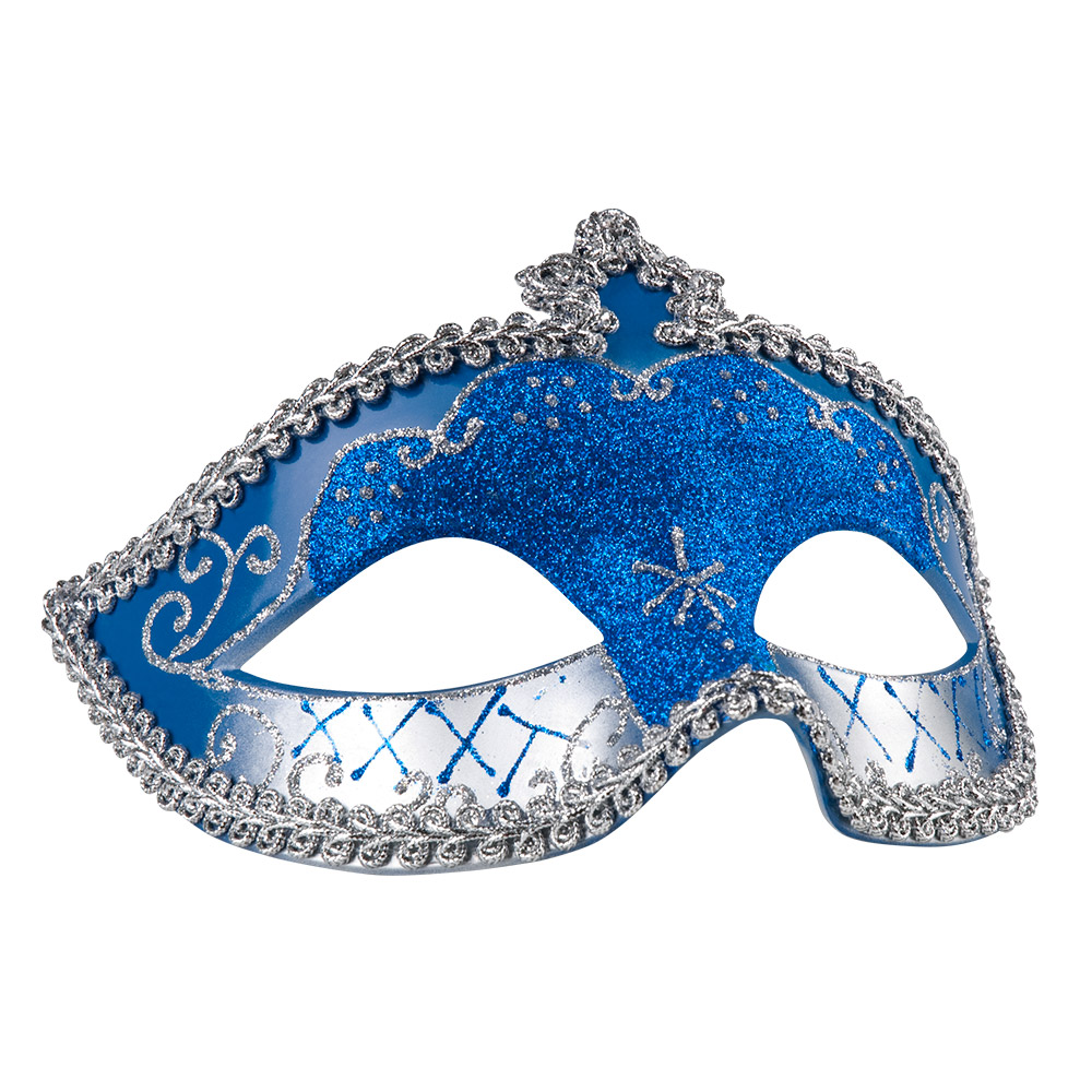 Oogmasker Venice corona 6 kleuren ass.