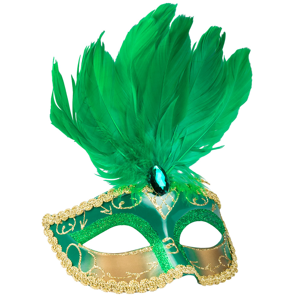 Oogmasker Venice piuma 4 kleuren ass.