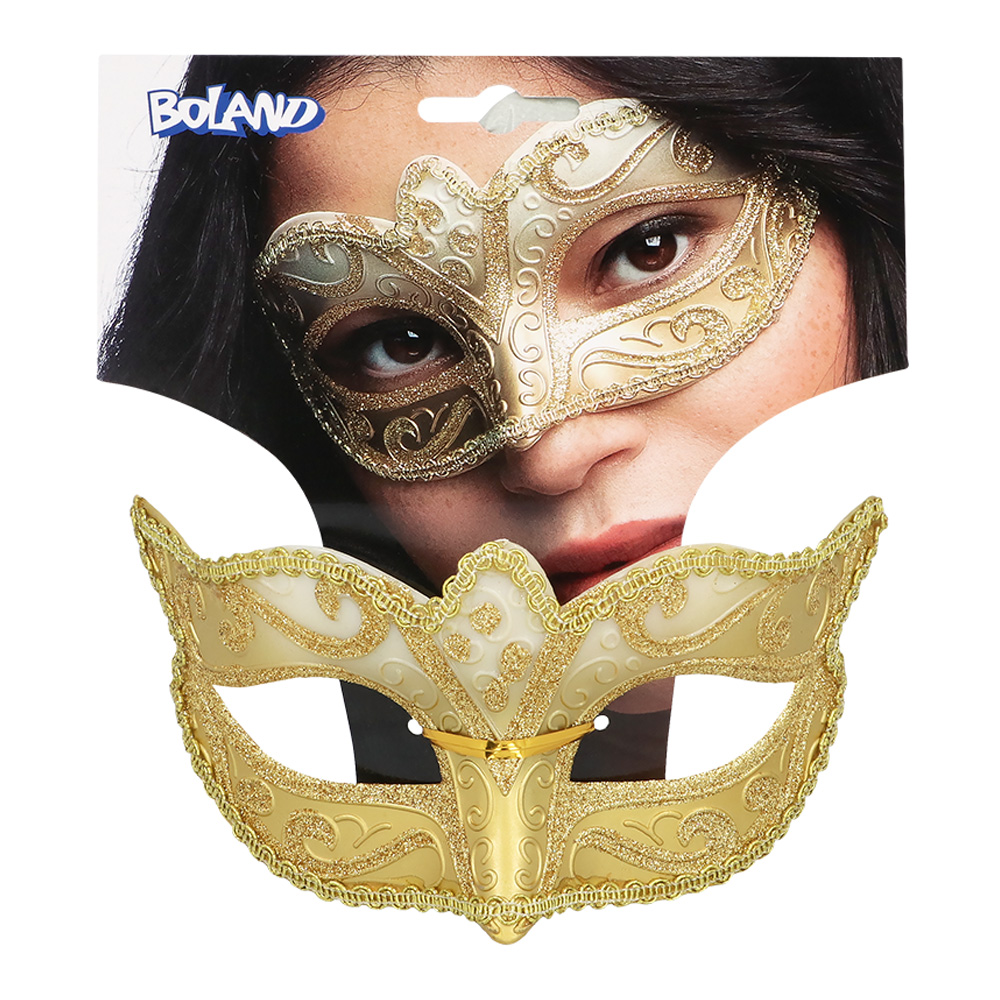Oogmasker Venice felina goud