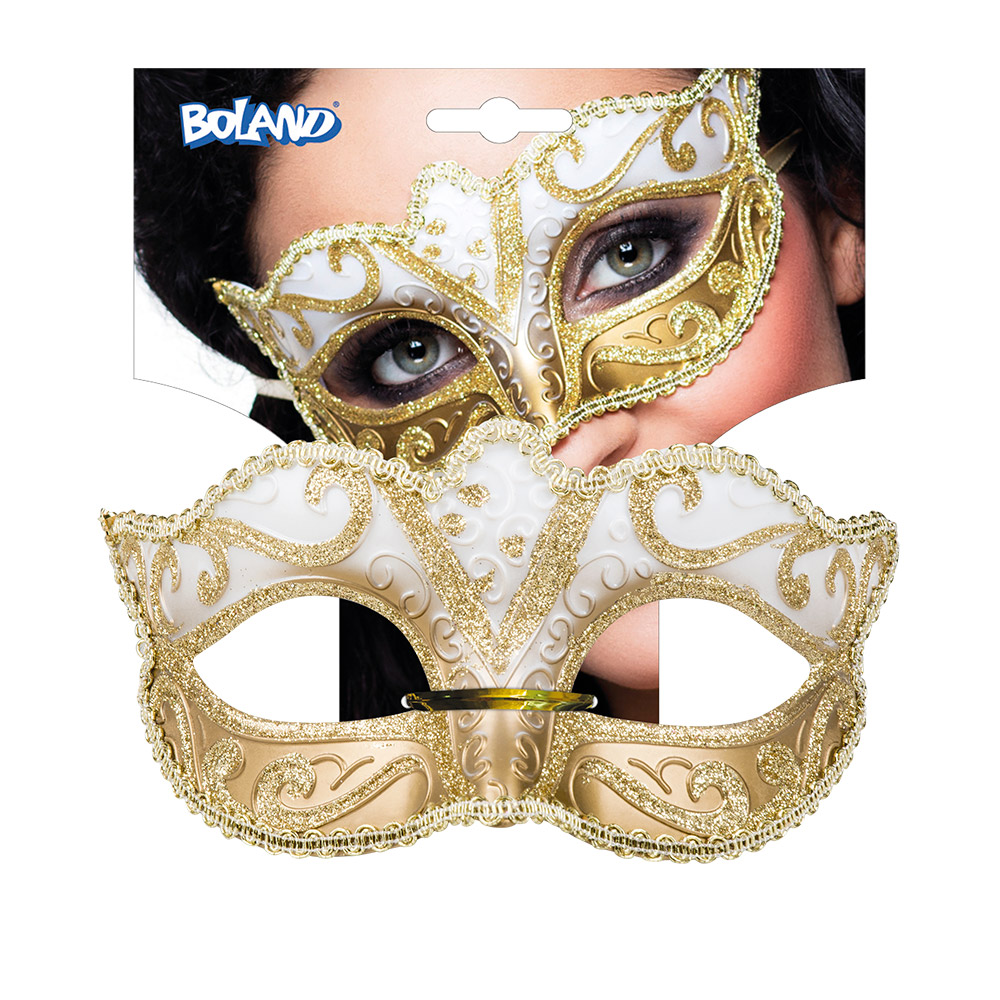 Oogmasker Venice felina goud