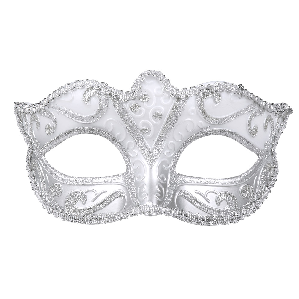 Oogmasker Venice felina zilver