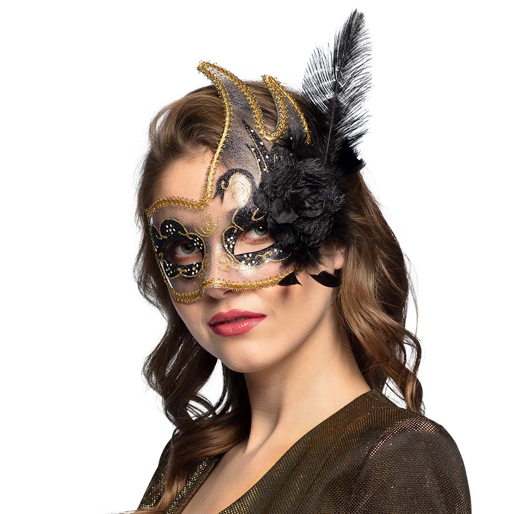 Oogmasker Venice cigno 4 kleuren ass.
