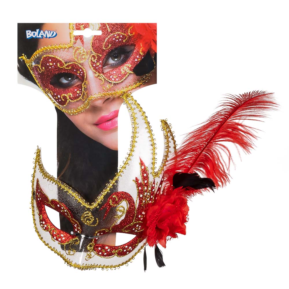 Oogmasker Venice cigno 4 kleuren ass.