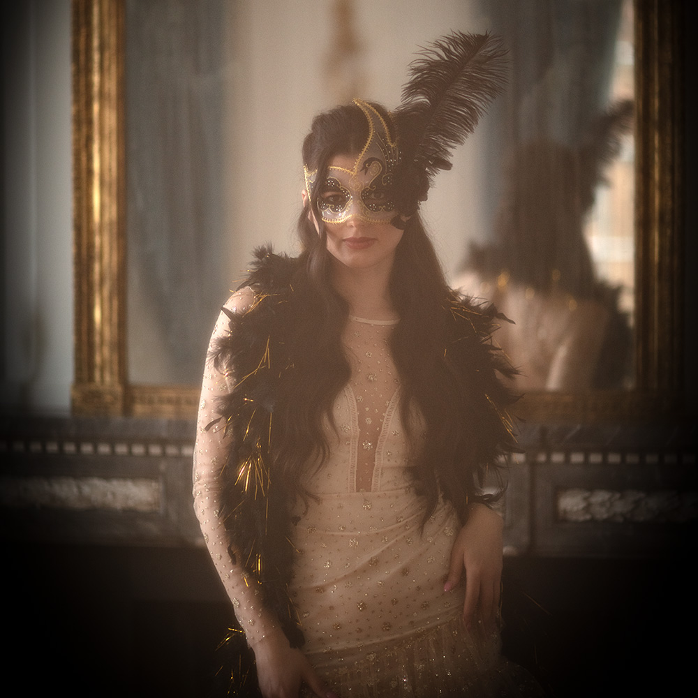 Oogmasker Venice cigno 4 kleuren ass.