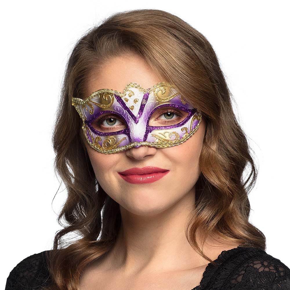 Oogmasker Venice felina 5 kleuren ass.