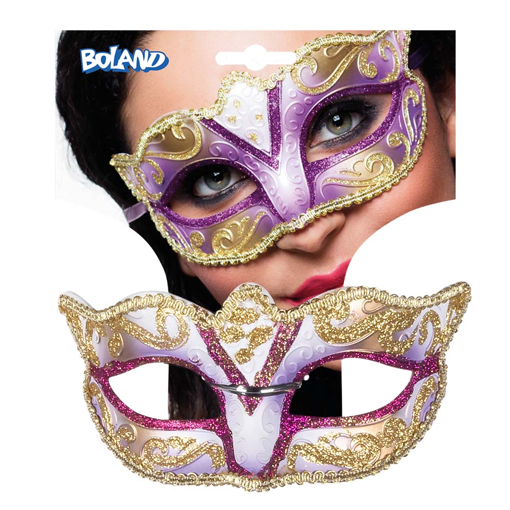 Oogmasker Venice felina 5 kleuren ass.