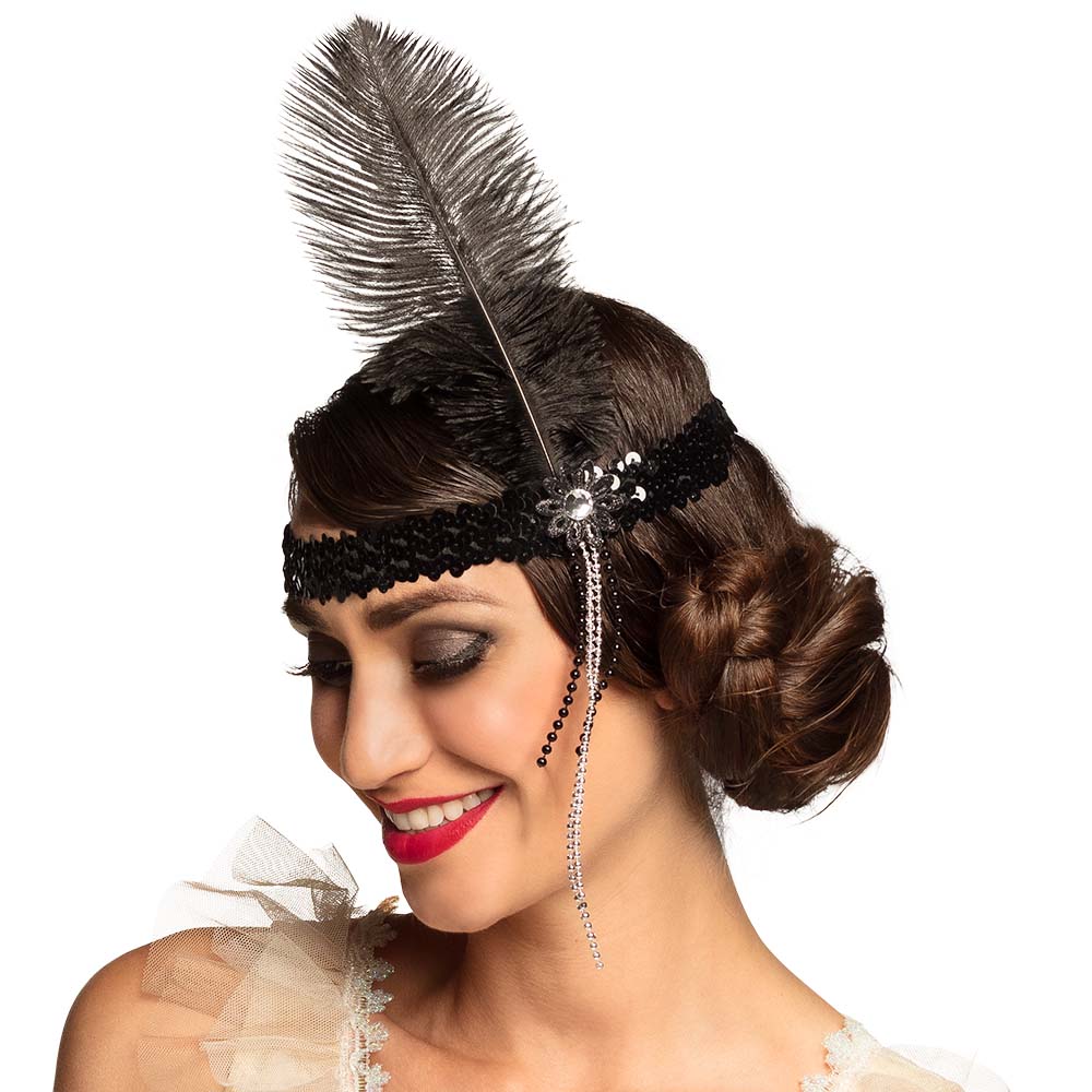Hoofdband Flapper zwart