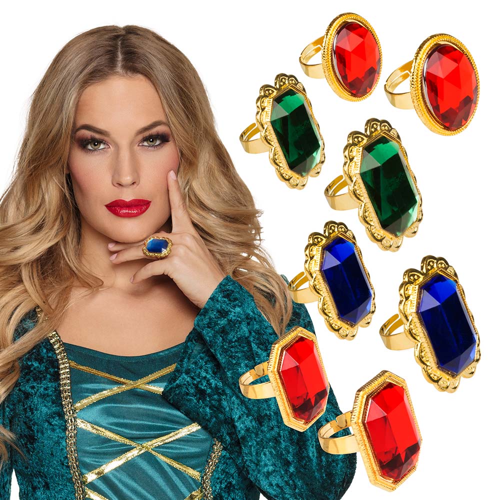 Set 8 ringen Edelsteen