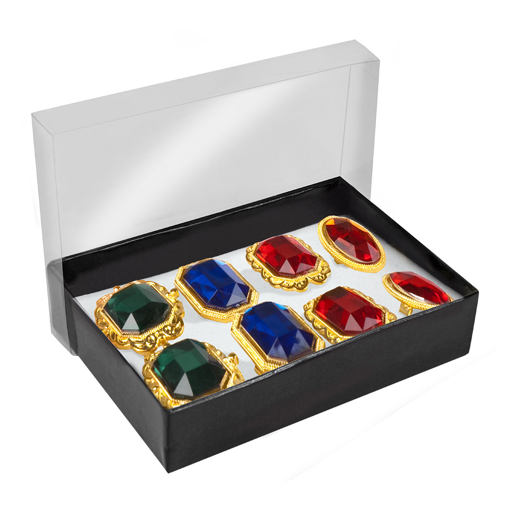 Set 8 ringen Edelsteen