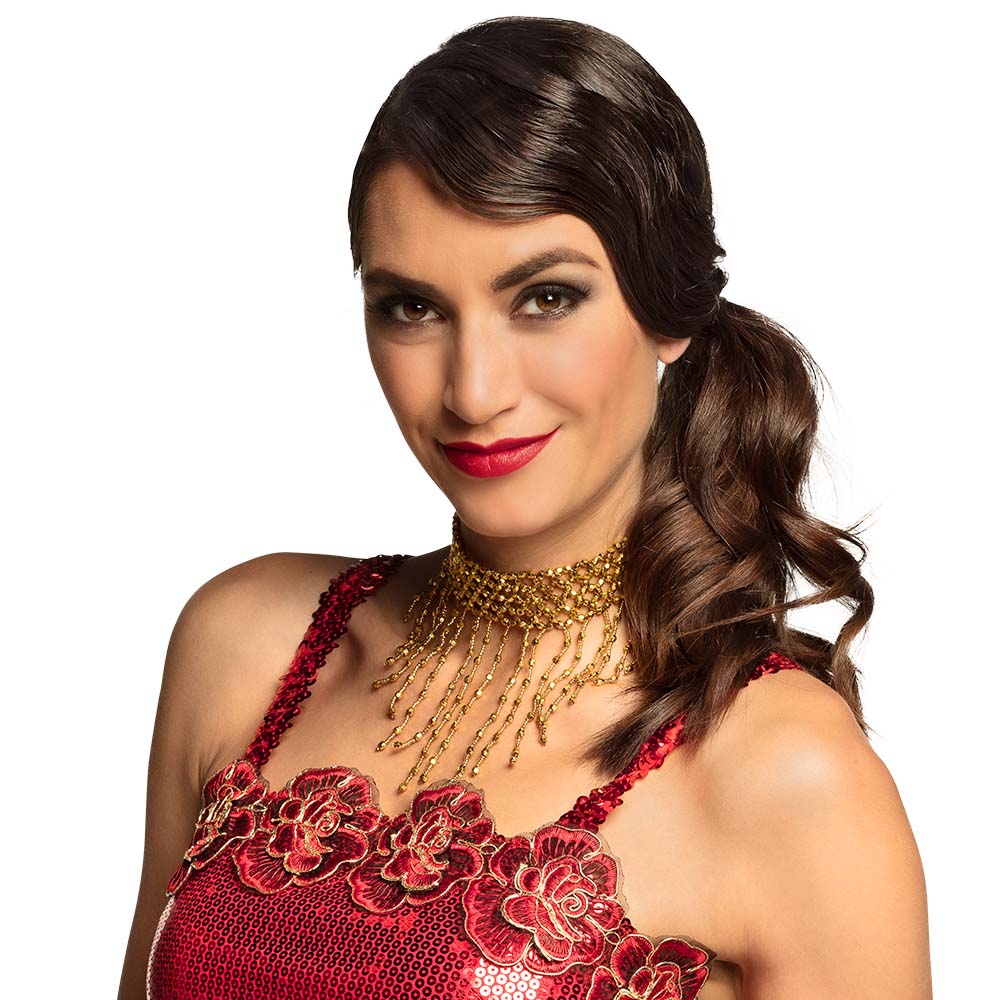 Halsketting Flapper 5 kleuren ass.