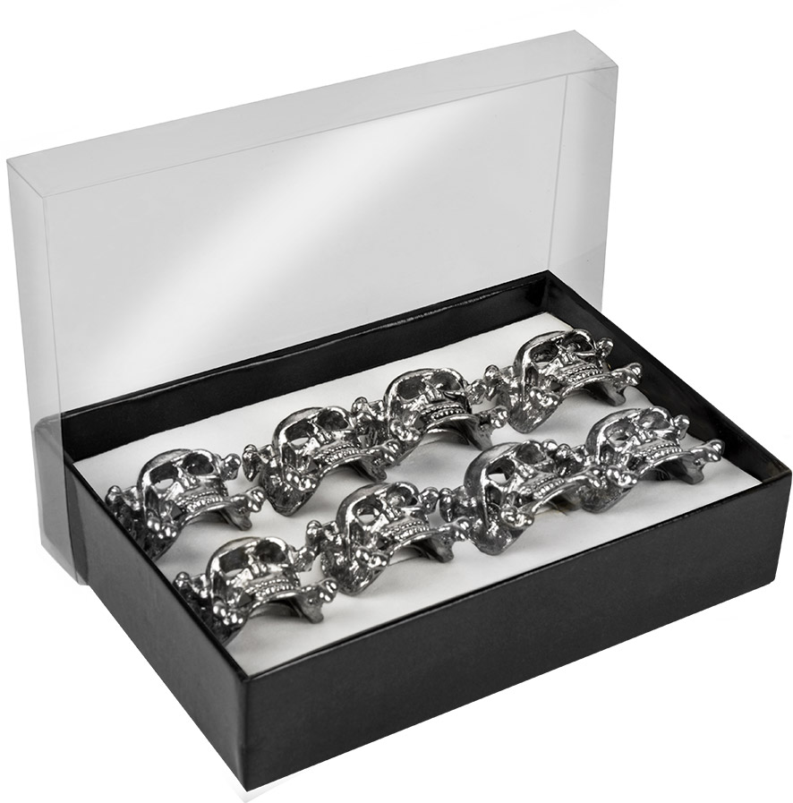 Set 8 ringen Doodshoofd