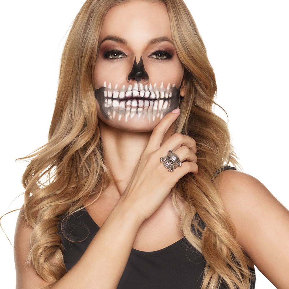 Set 8 ringen Doodshoofd