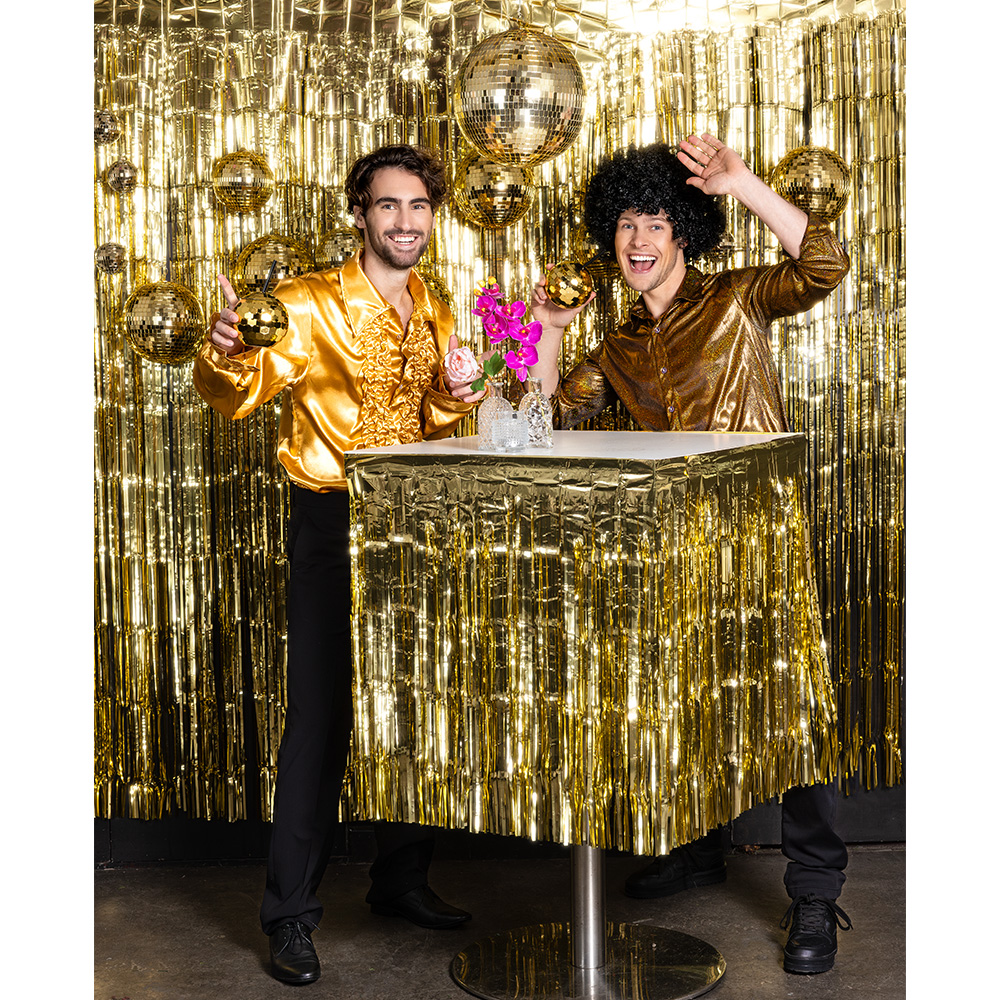 Discobal drinkbeker met rietje goud (60 cl)