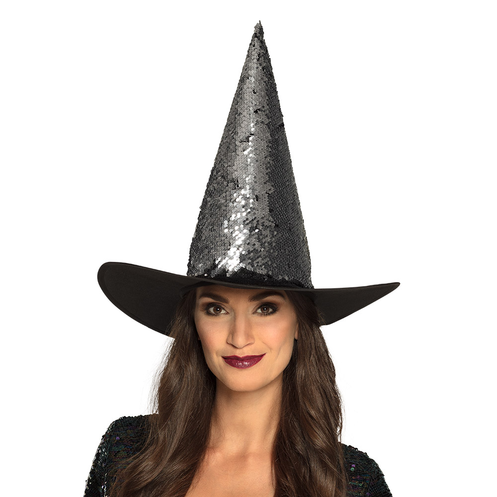 Heksenhoed Switch 3 kleurencombinaties ass. (omkeerbare pailletten)