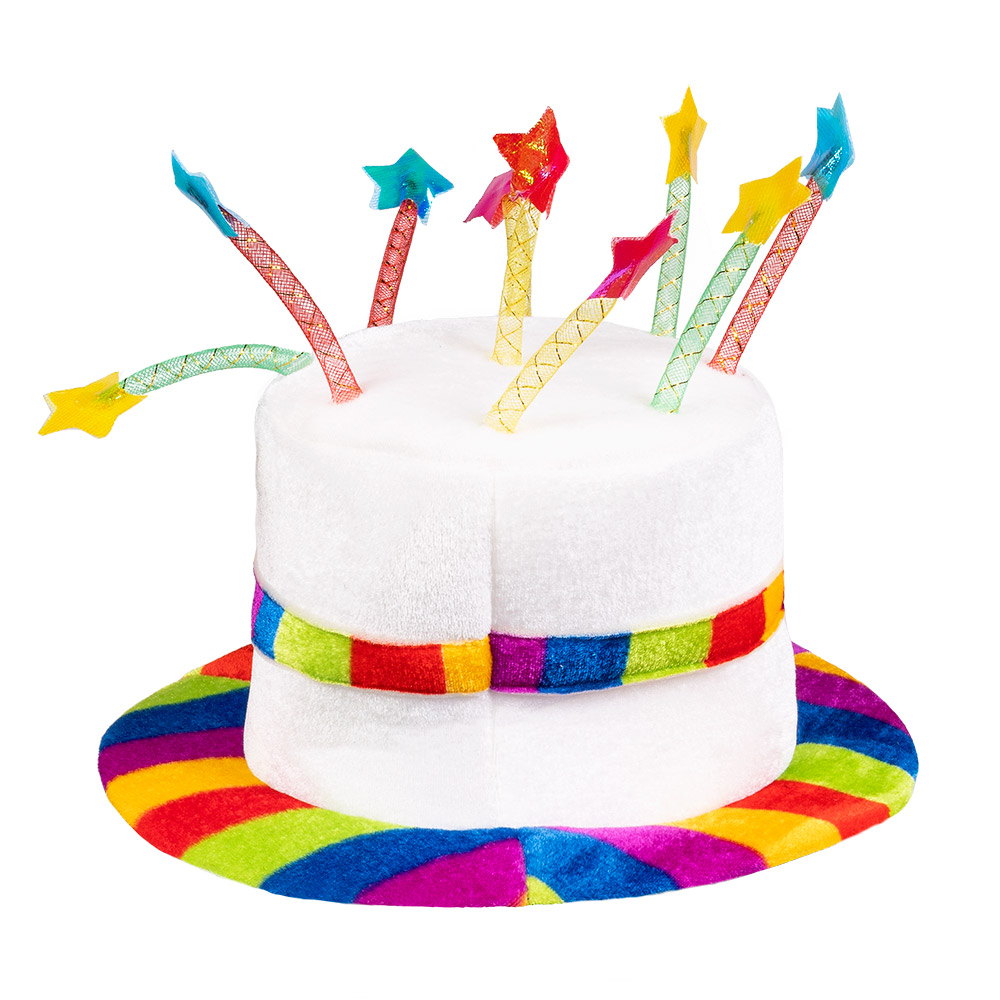Kinderhoed Rainbow cake 'Happy birthday'