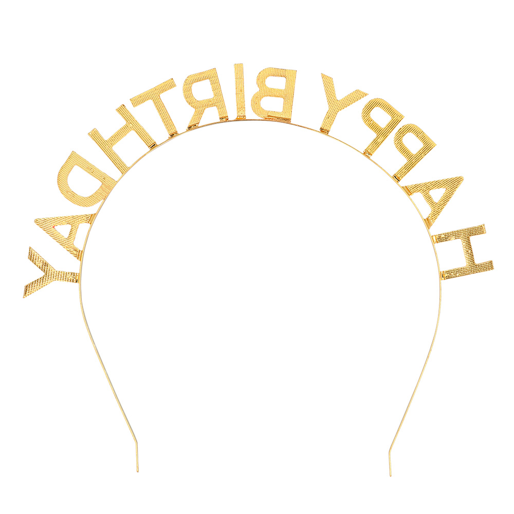 Metalen diadeem 'Happy birthday'